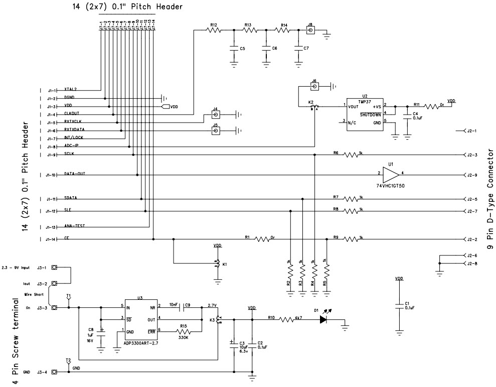 Analog Devices EVAL-ADF70XXMB2 Reference Design 1