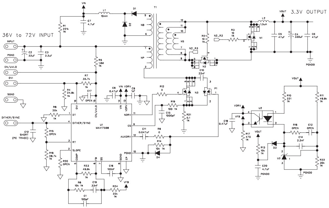 Maxim Integrated MAX17598EVKIT# Reference Design 1
