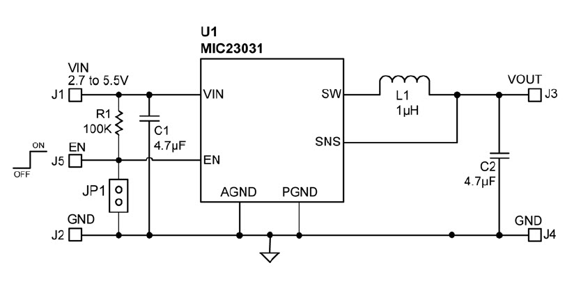 Microchip MIC23031-GYMT EV Reference Design 1