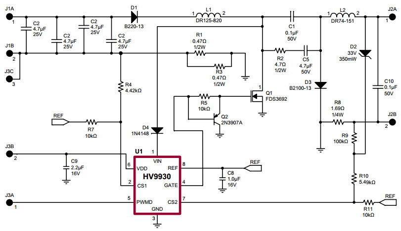 Microchip HV9930DB1 Reference Design 2