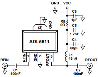 Analog Devices Inc. ADL5611-EVALZ Reference Design 2