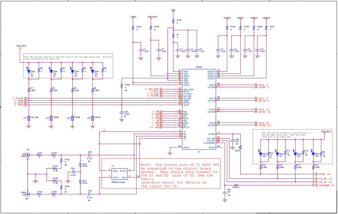 Silicon Labs SI5346-EVB Reference Design 5