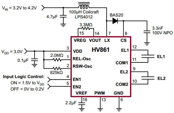 Microchip HV861DB1 Reference Design 1