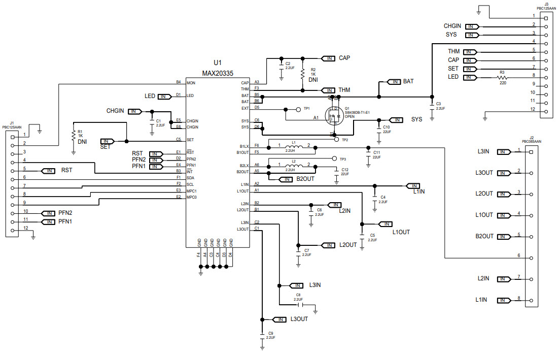 Maxim Integrated MAX20335EVKIT# Reference Design 1