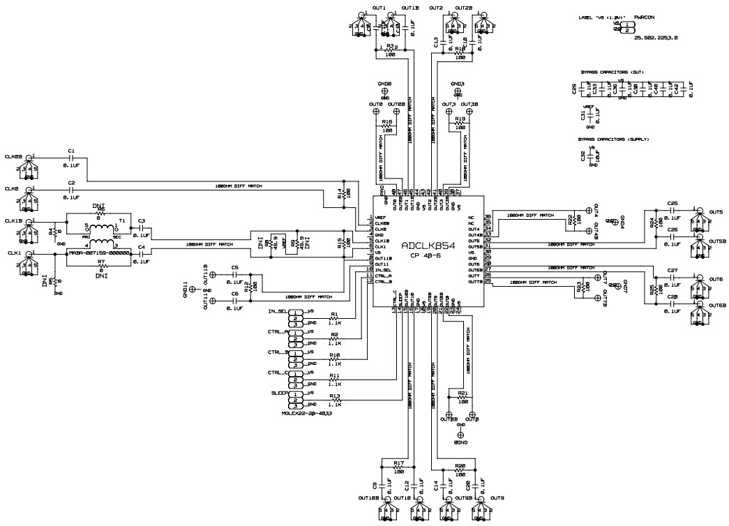 Analog Devices Inc. ADCLK854/PCBZ Reference Design 2