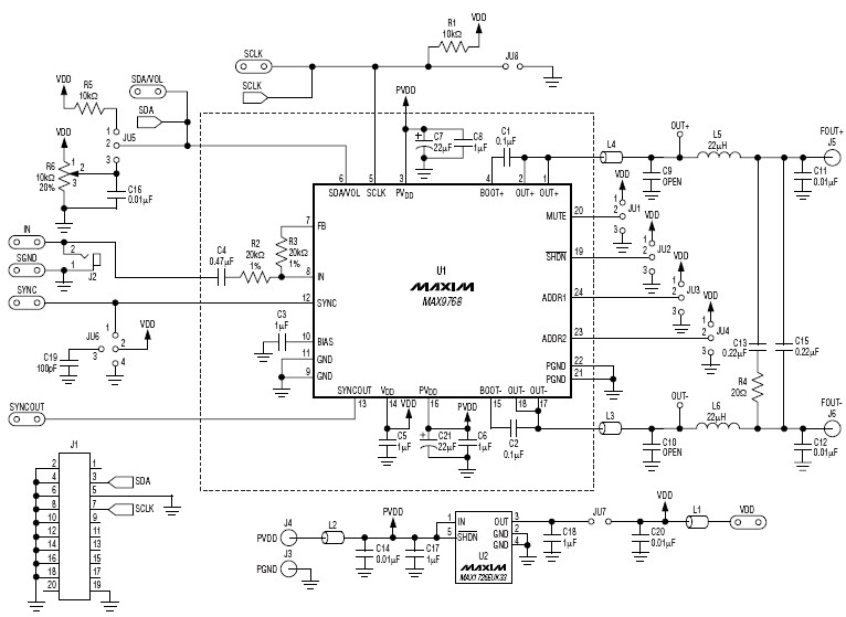 Maxim Integrated MAX9768EVKIT+ Reference Design 3