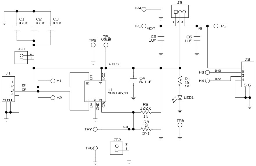 Maxim Integrated MAX14630EVKIT# Reference Design 1