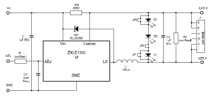 Diodes ZXLD1350EV7 Reference Design 1