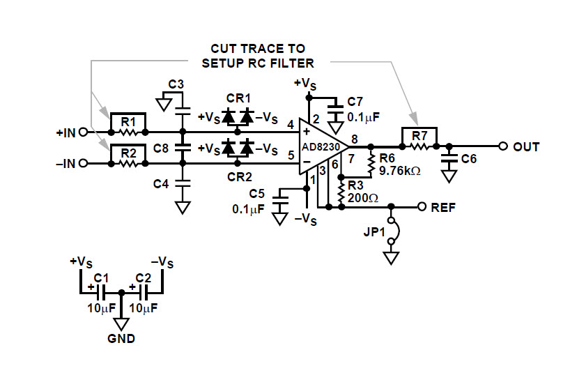 Analog Devices AD8230-EVAL Reference Design 1