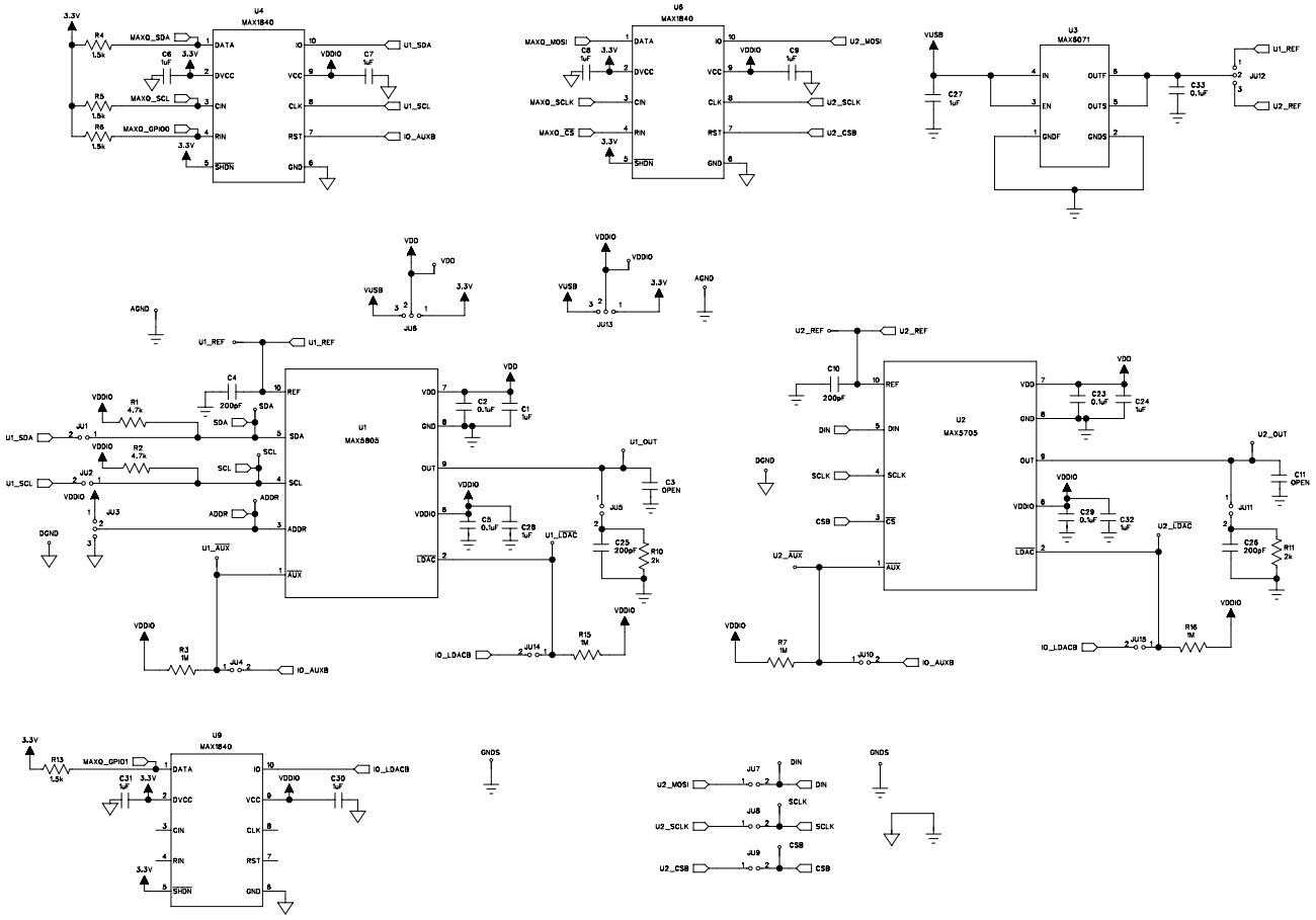 Maxim Integrated MAX5X05EVKIT# Reference Design 1