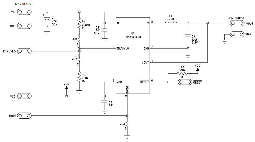 Maxim Integrated MAX15462BEVKIT# Reference Design 1