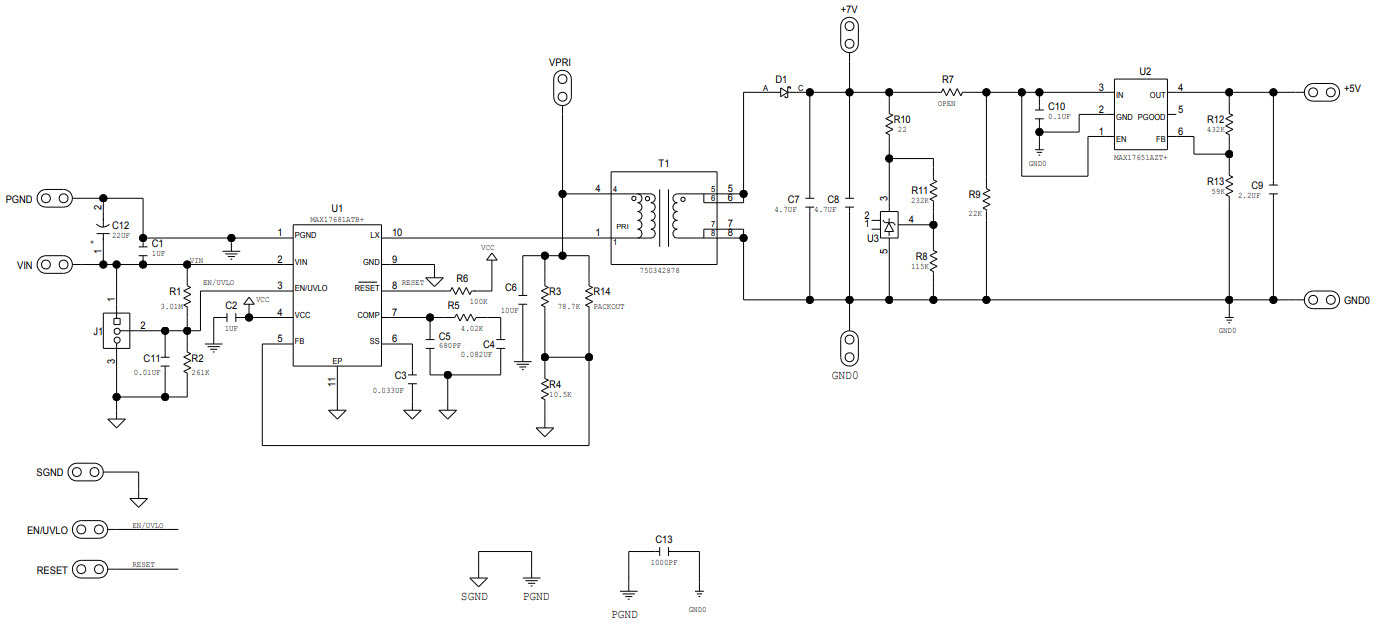 Maxim Integrated MAX17681EVKITD# Reference Design 3
