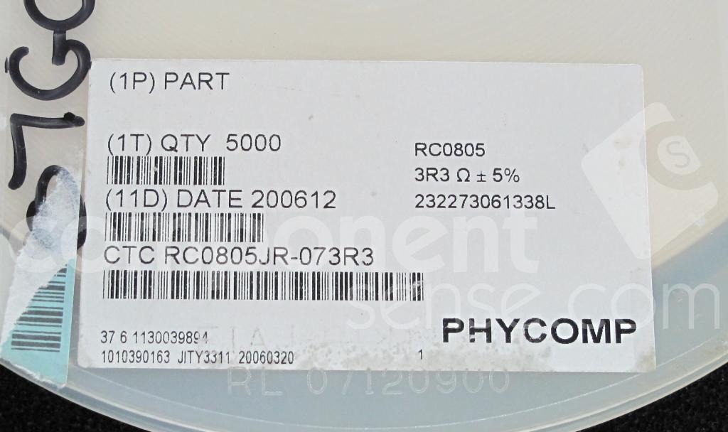 RC0805JR-073R3Yageo / Phycomp