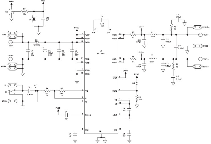 Maxim Integrated MAX9737EVKIT+ Reference Design 3