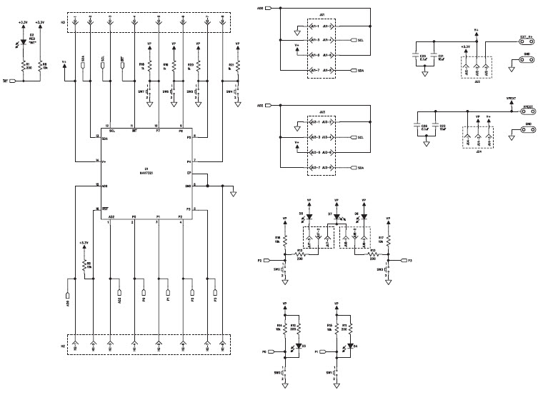Maxim Integrated MAX7321EVKIT+ Reference Design 1
