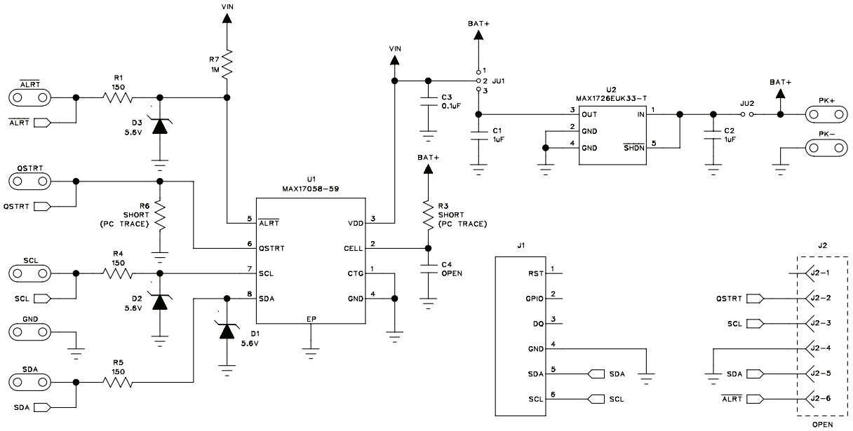 Maxim Integrated MAX17058EVKIT# Reference Design 1