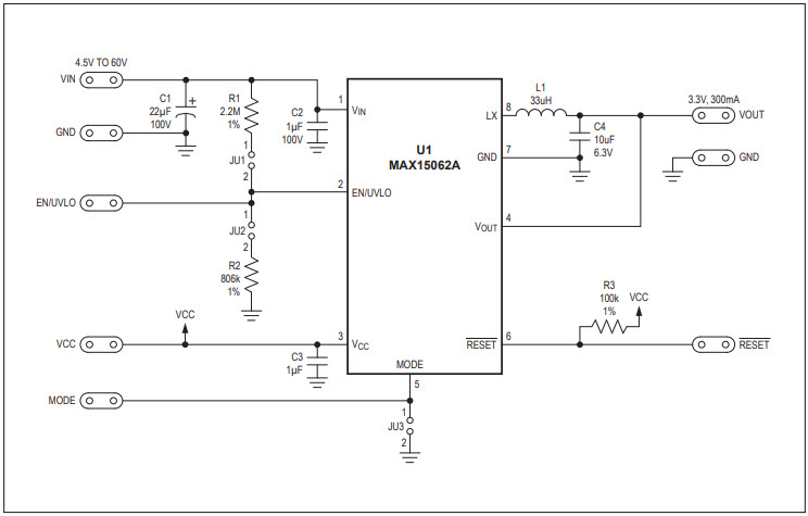 Maxim Integrated MAX15062AEVKIT# Reference Design 1