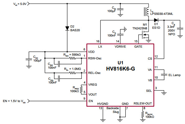 Microchip HV816DB2 Reference Design 1