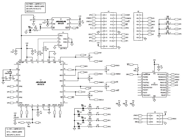 Maxim Integrated MAX3420EEVKIT-2+ Reference Design 3