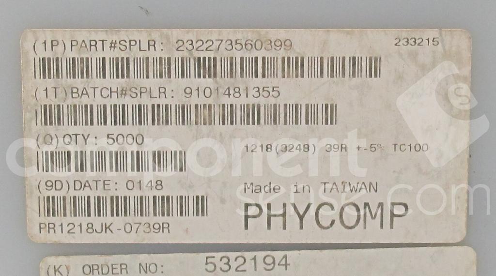 PR1218JK-0739RYageo / Phycomp
