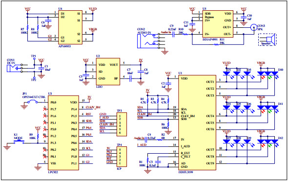 ISSI, Integrated Silicon Solution Inc IS31FL3199-QFLS2-EB Reference Design 3
