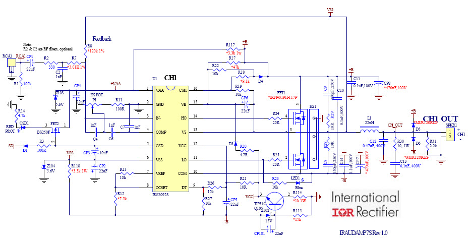 Infineon Technologies IRAUDAMP7S Reference Design 3