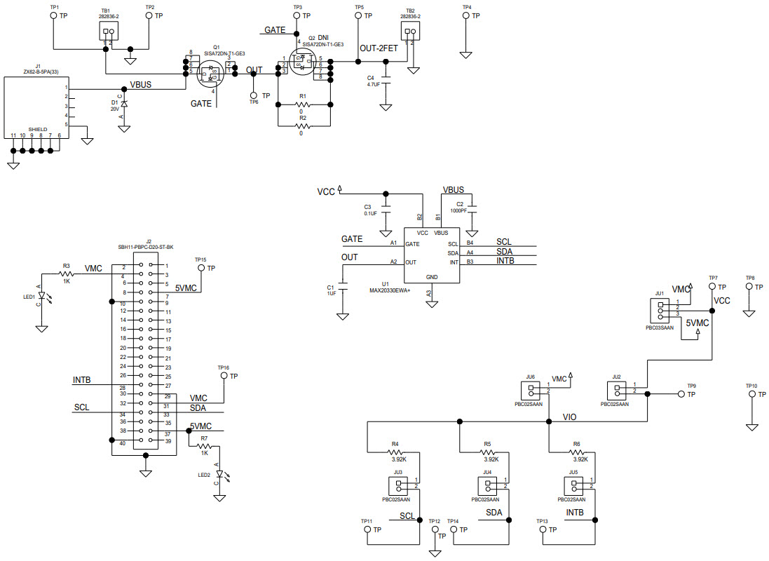 Maxim Integrated MAX20330EVKIT# Reference Design 2
