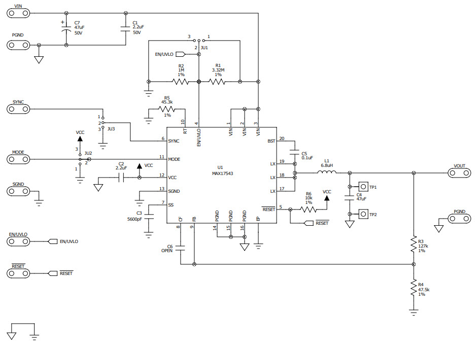 Maxim Integrated MAX17543EVKITA# Reference Design 2