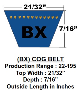 BX60/11D&D Power Drive Belts
