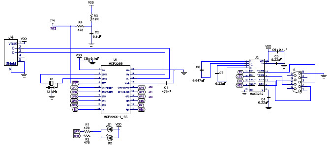 Microchip Technology MCP2200EV-VCP Reference Design 4