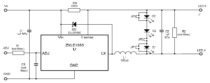 Diodes ZXLD1350EV4 Reference Design 1