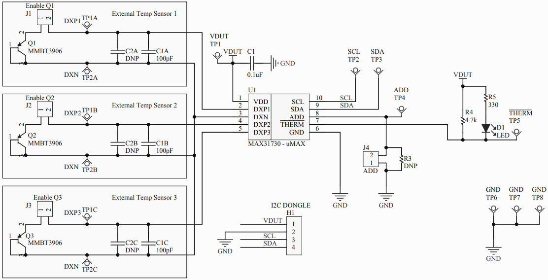 Maxim Integrated MAX31730UEVKIT# Reference Design 3
