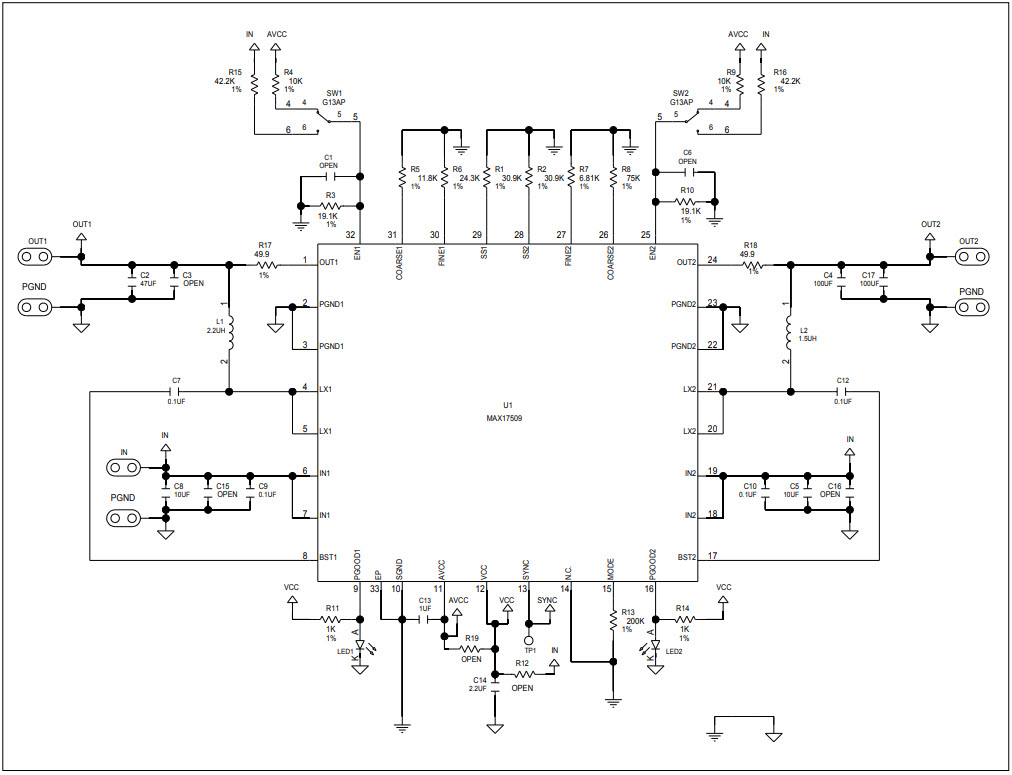 Maxim Integrated MAX17509EVKIT# Reference Design 3