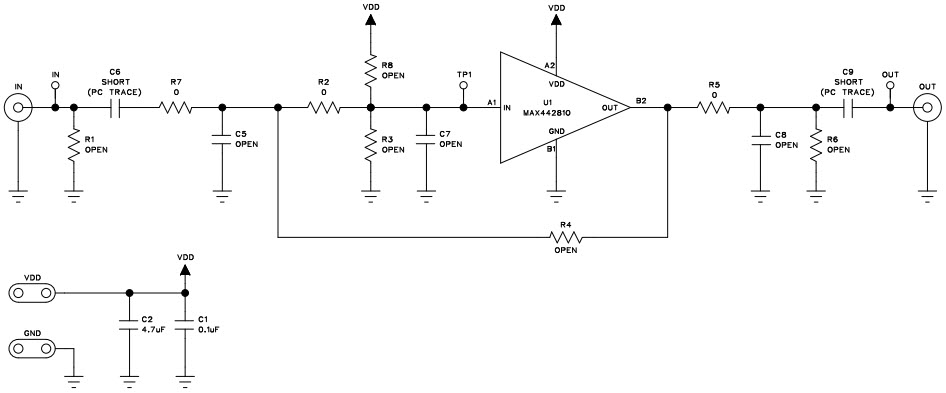 Maxim Integrated MAX44281OEVKIT# Reference Design 1