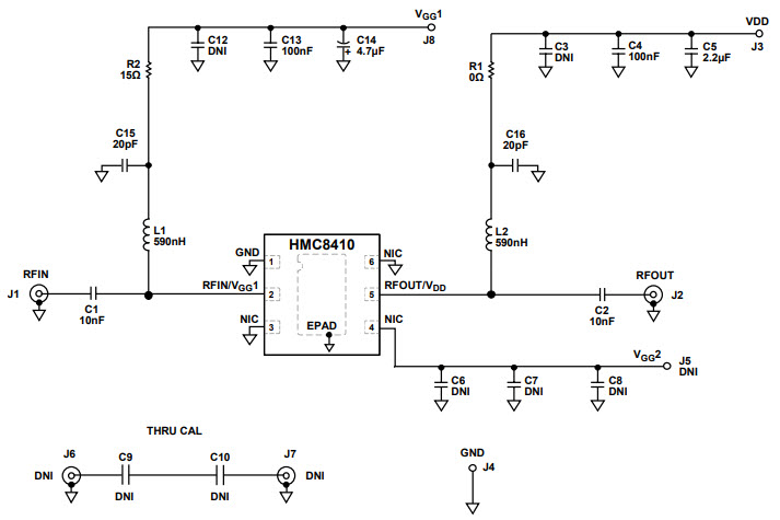 Analog Devices Inc. EV1HMC8410LP2F Reference Design 2