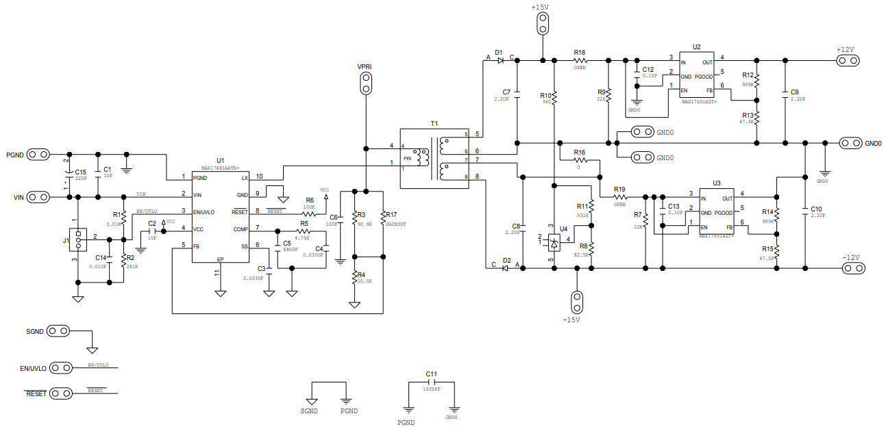 Maxim Integrated MAX17681AEVKITA# Reference Design 1
