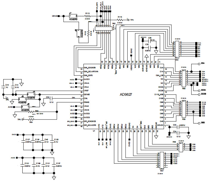 Analog Devices Inc. AD9627-150EBZ Reference Design 9