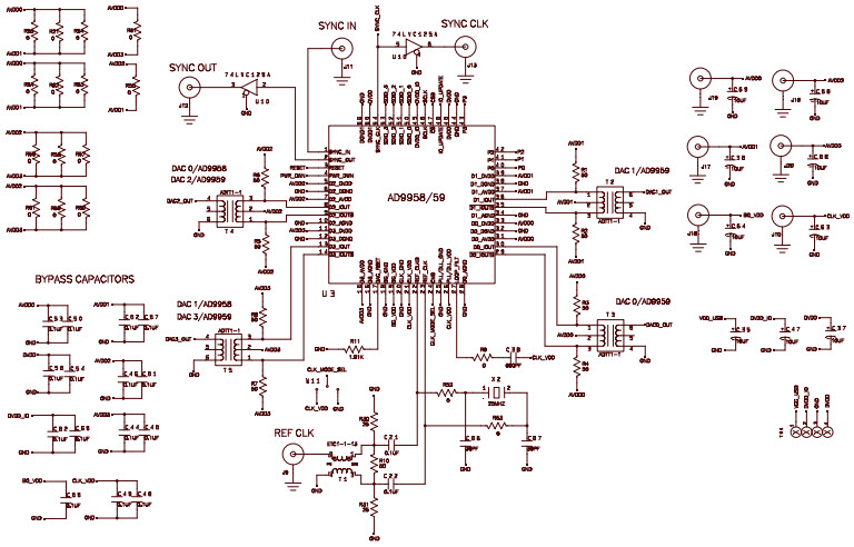 Analog Devices Inc. AD9958/PCBZ Reference Design 6