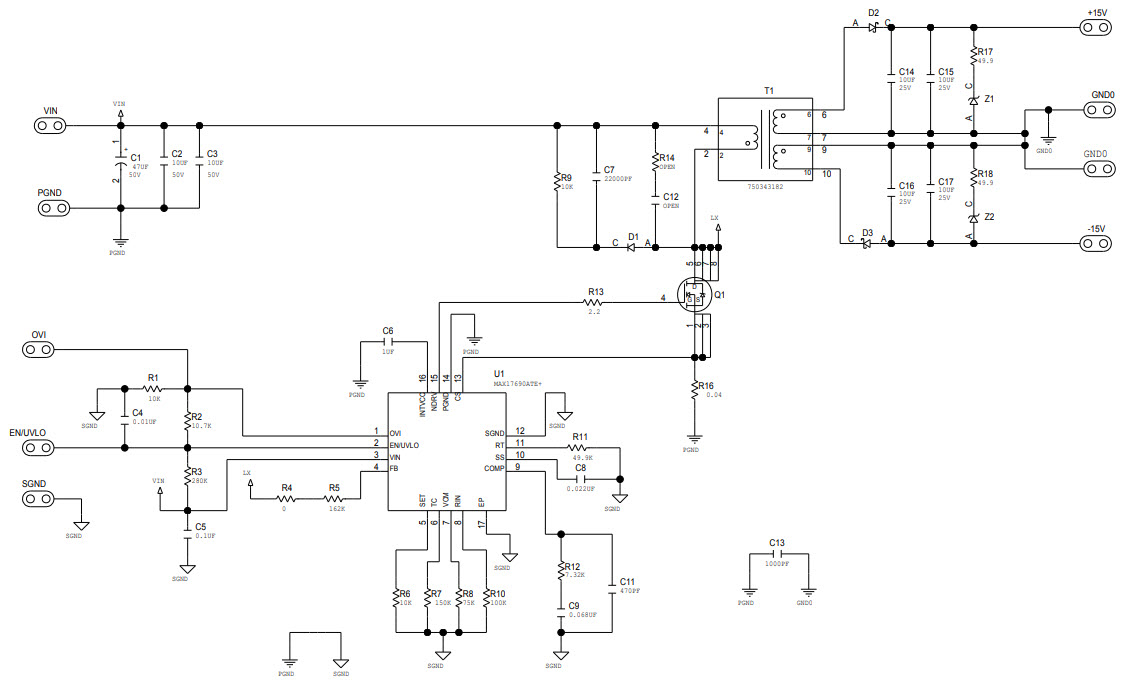 Maxim Integrated MAX17690EVKITC# Reference Design 1
