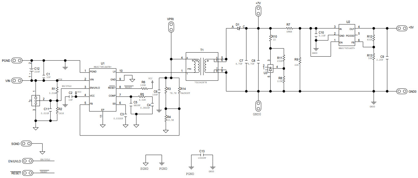 Maxim Integrated MAX17681AEVKITD# Reference Design 1