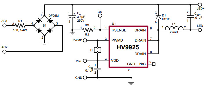 Microchip HV9925DB1 Reference Design 2