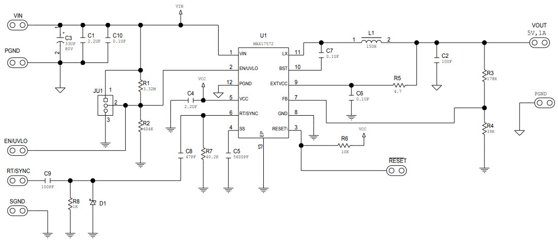 Maxim Integrated MAX17572EVKITB# Reference Design 2