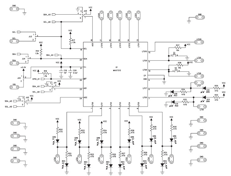 Maxim Integrated MAX7312EVKIT+ Reference Design 2