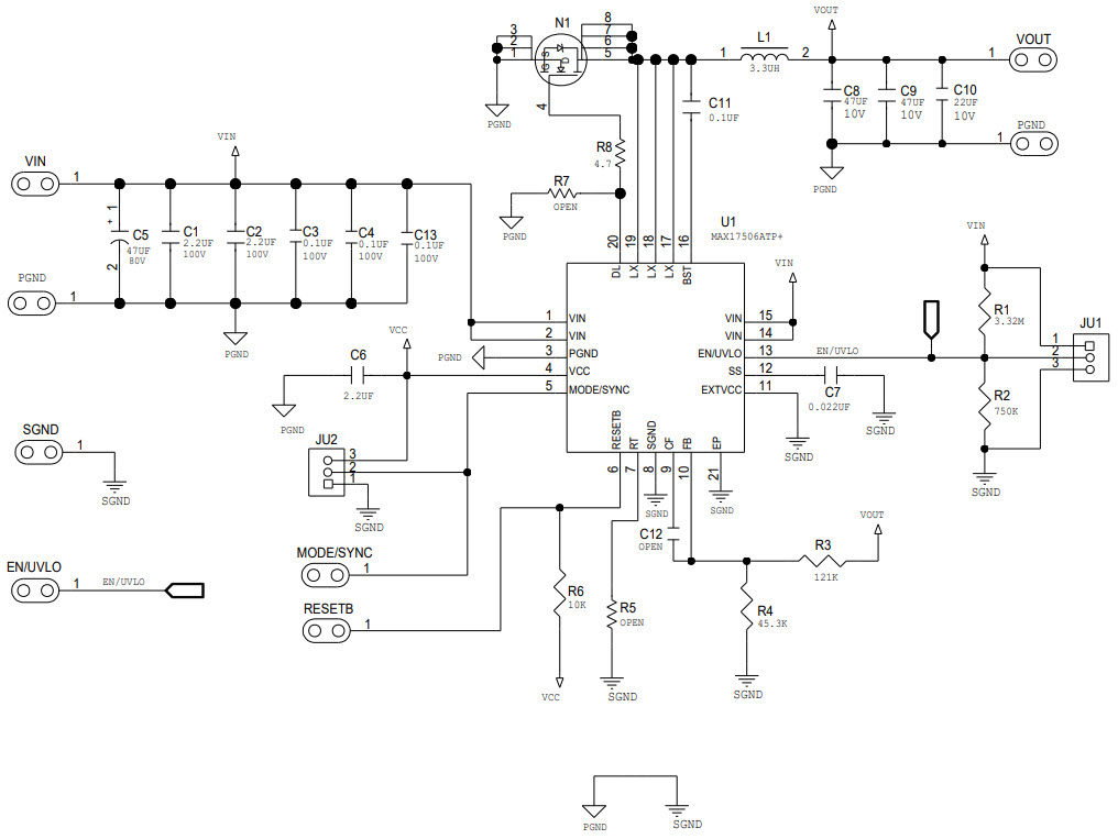 Maxim Integrated MAX17506EVKITA# Reference Design 1