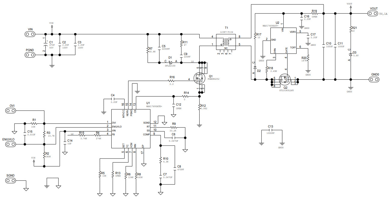 Maxim Integrated MAX17690EVKITA# Reference Design 3