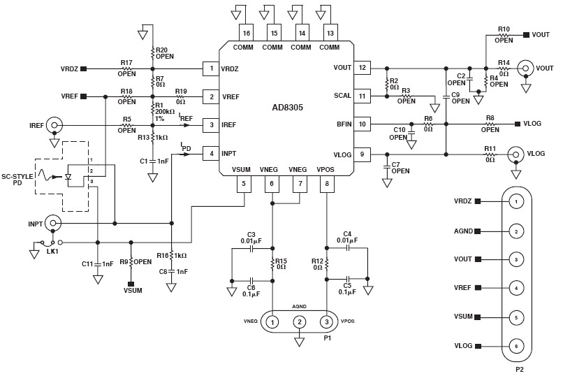 Analog Devices AD8305-EVALZ Reference Design 1