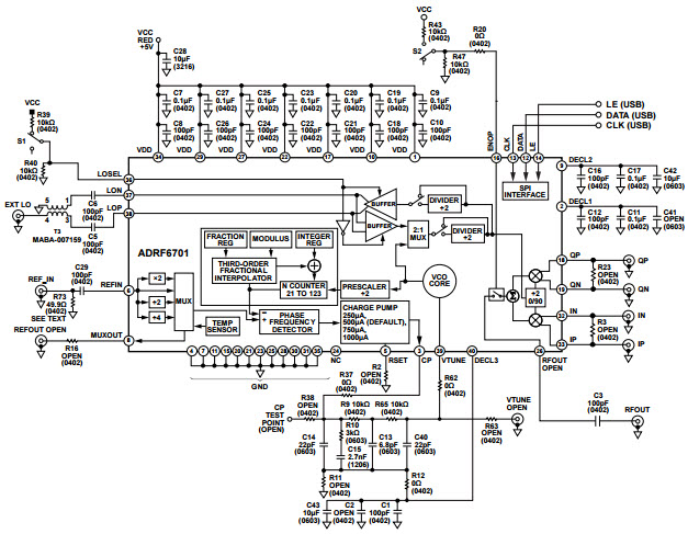 Analog Devices Inc. ADRF6701-EVALZ Reference Design 2