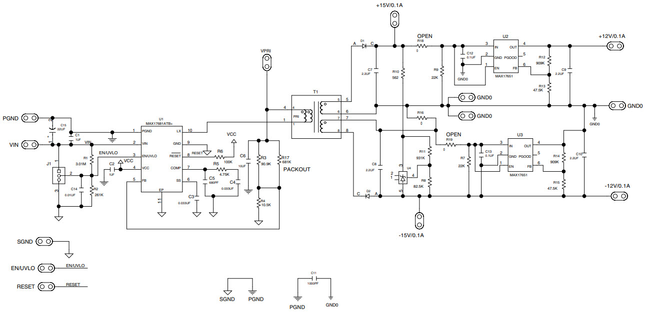 Maxim Integrated MAX17681EVKIT# Reference Design 3