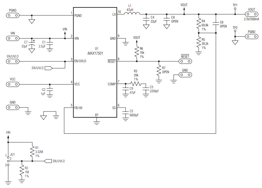 Maxim Integrated MAX17501HTEVKIT# Reference Design 1