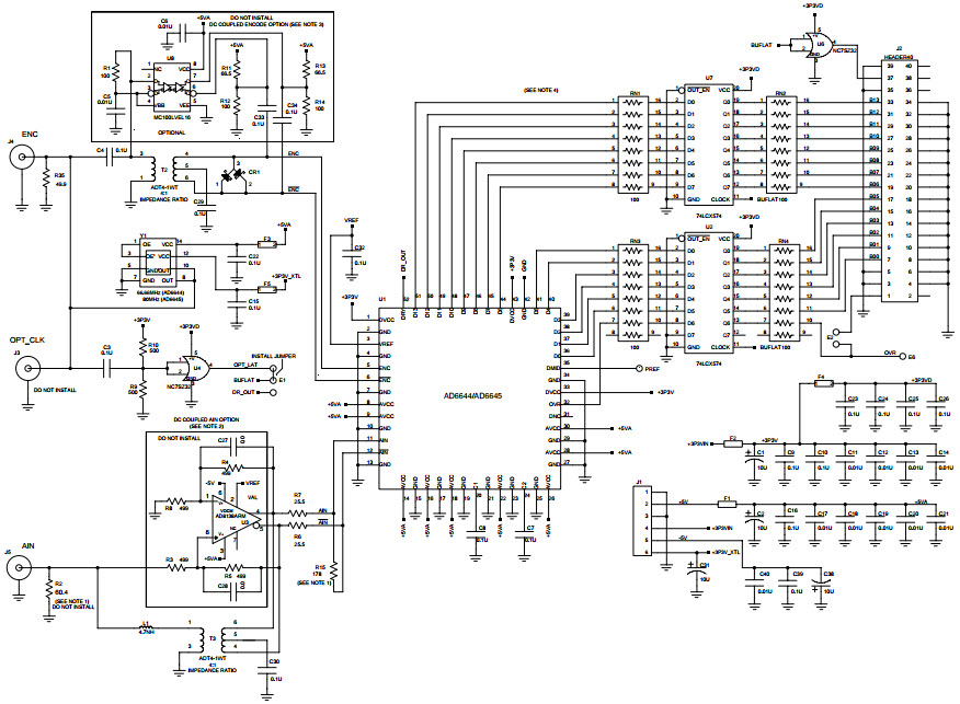 Analog Devices, Inc. AD6645-105/PCBZ Reference Design 1